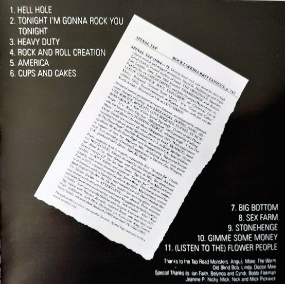 Spinal Tap : Spinal Tap (CD, Album, RE)