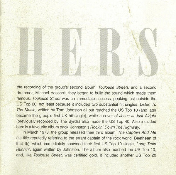 The Doobie Brothers : Listen To The Music: The Very Best Of The Doobie Brothers (CD, Comp)