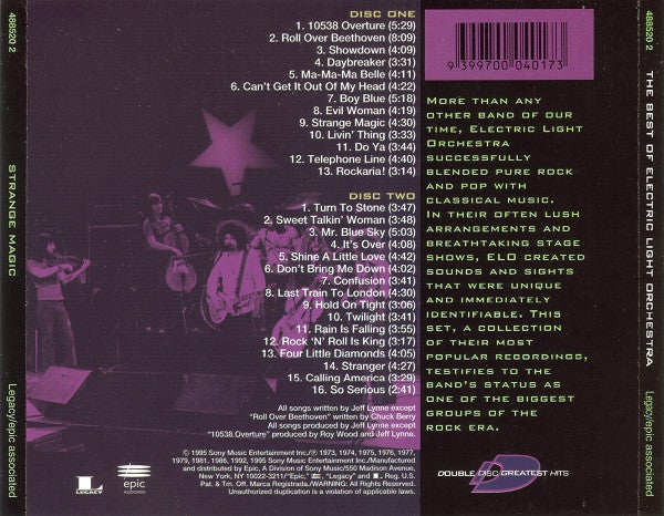 Electric Light Orchestra : Strange Magic: The Best Of Electric Light Orchestra (2xCD, Comp)