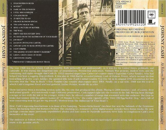 Johnny Cash : At Folsom Prison (CD, Album, RE)