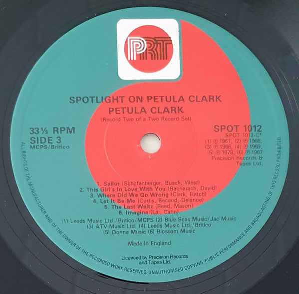 Petula Clark : Spotlight On Petula Clark (2xLP, Comp)