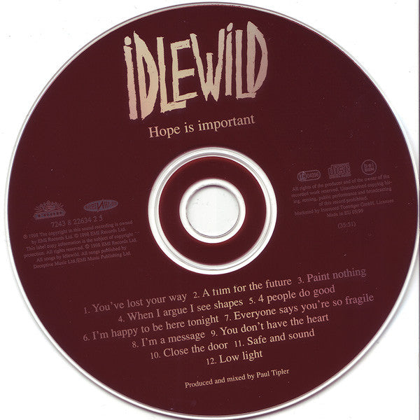 Idlewild : Hope Is Important (CD, Album)