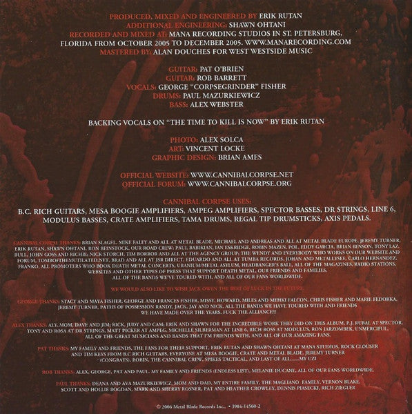 Cannibal Corpse : Kill (CD, Album)