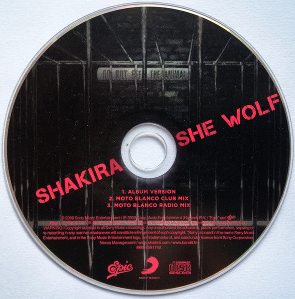 Shakira : She Wolf (CD, Single)