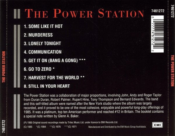 The Power Station : The Power Station CD (CD, Album)