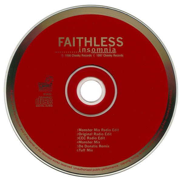 Faithless : Insomnia (CD, Single)
