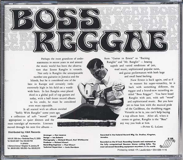 Ernest Ranglin : Boss Reggae (CDr, Album, RE)