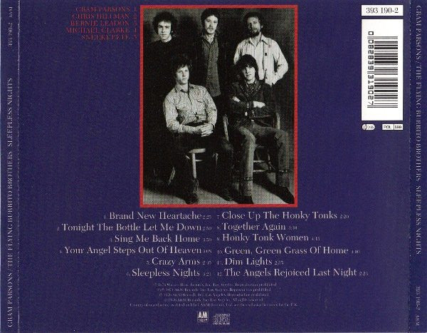 Gram Parsons / The Flying Burrito Bros : Sleepless Nights (CD, Album, RE)