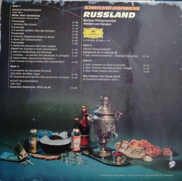 Herbert Von Karajan & Berliner Philharmoniker : Karajan Express: Russland (2xLP, Comp, RE, Gat)