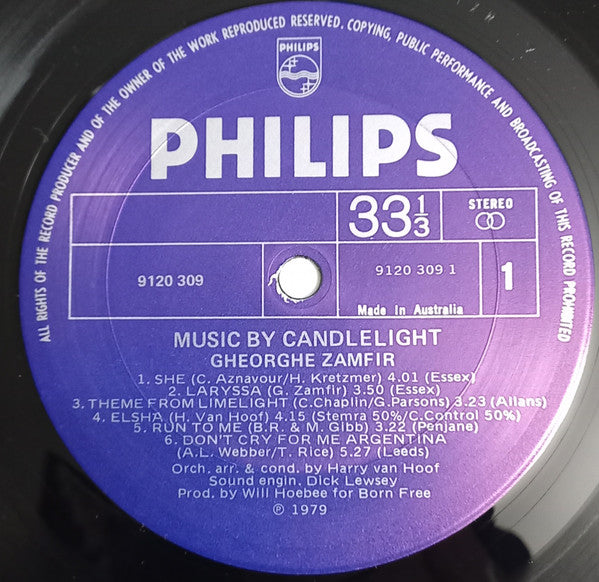 Gheorghe Zamfir : Music By Candlelight (LP)