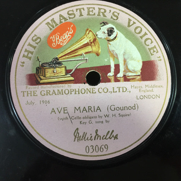 Nellie Melba : Ave Maria (Shellac, 12", S/Sided)