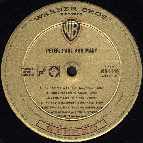 Peter, Paul And Mary* : Peter, Paul And Mary (LP, Album)