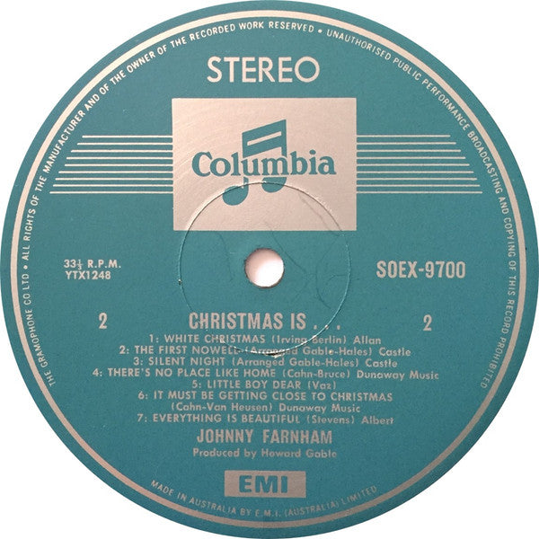 Johnny Farnham* : Christmas Is... Johnny Farnham (LP, Album)
