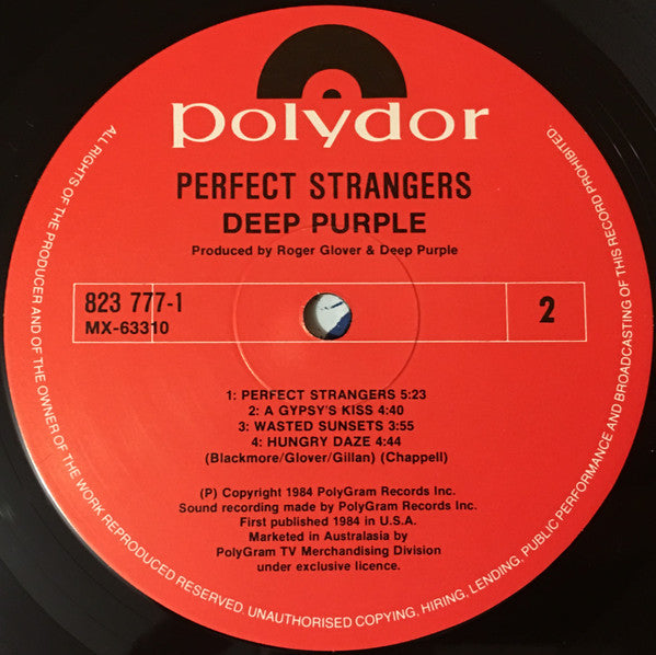 Deep Purple : Perfect Strangers (LP, Album, Gat)