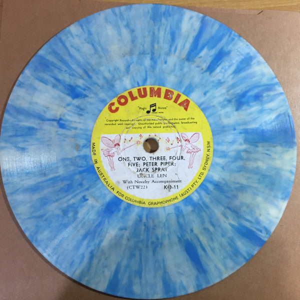 Uncle Len : Pat-A-Cake - Hot Cross Buns - There Was A Little Man / One, Two, Three, Four, Five - Peter Piper - Jack Sprat (6", Blu)