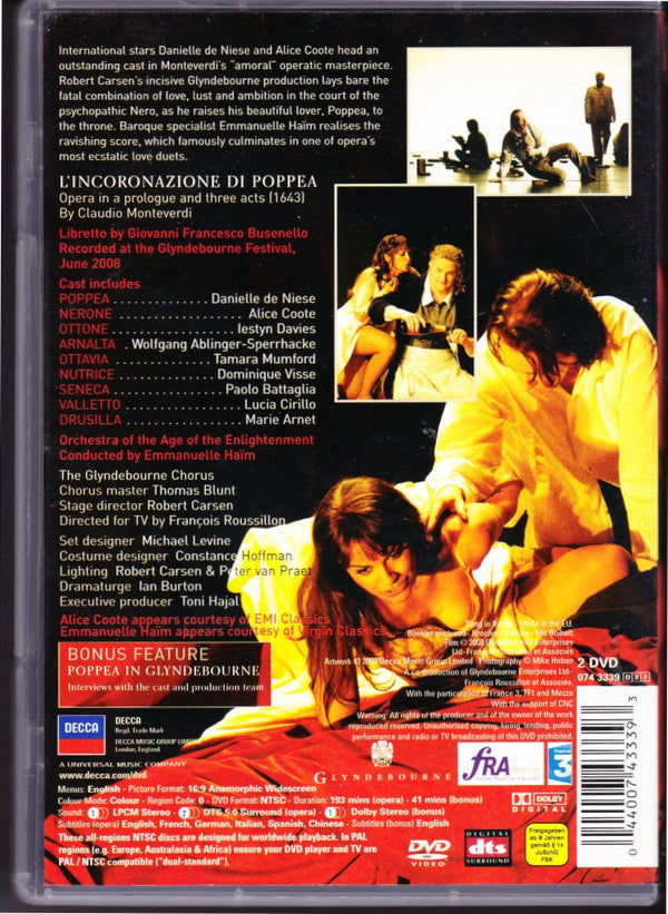 Claudio Monteverdi : L'Incoronazione Di Poppea (2xDVD-V, Multichannel, NTSC, All)