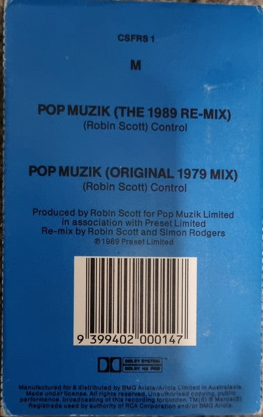 M (2) : Pop Muzik (The 1989 Re-Mix) (Cass, Single)