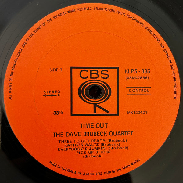 The Dave Brubeck Quartet : Time Out (LP, Album, RE)