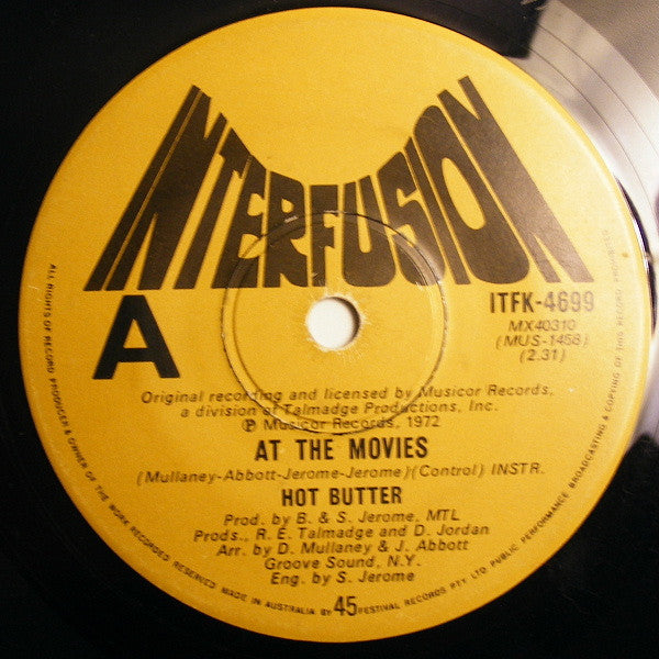 Hot Butter : Popcorn (7", Single)