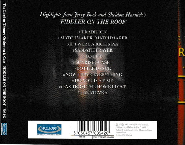 The London Theatre Orchestra And Cast : Fiddler On The Roof (CD)