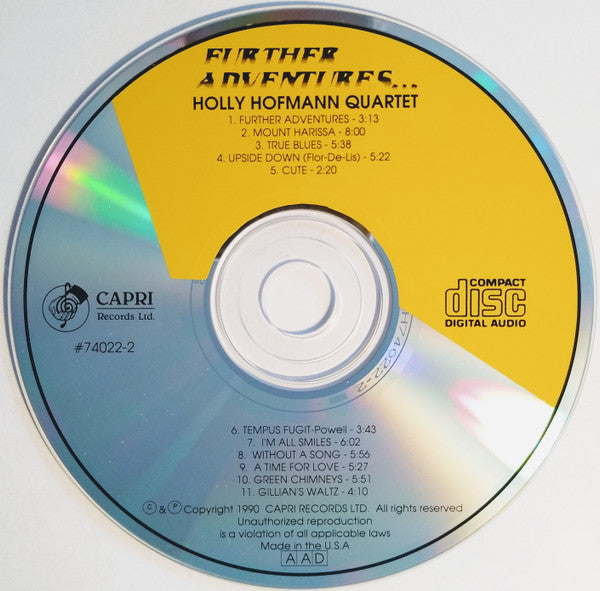 Holly Hofmann Quartet* : Further Adventures... (CD, Album)