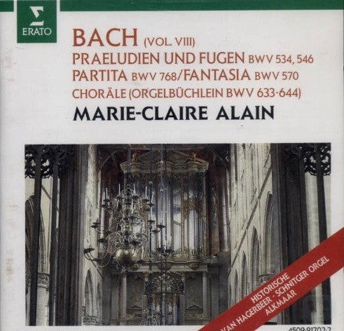 Johann Sebastian Bach, Marie-Claire Alain : Praeludien Und Fugen BWV 534, 546 / Partita BWV 768 / Fantasia BWV 570 / Choräle (Orgelbüchlein BWV 633-644) (CD, Album)