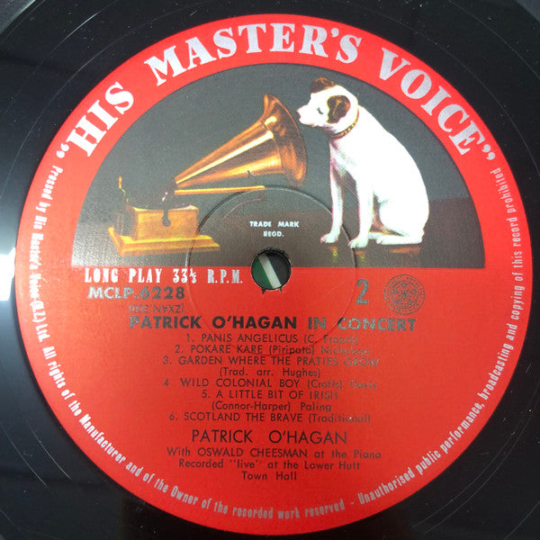 Patrick O'Hagan : In Concert (LP)