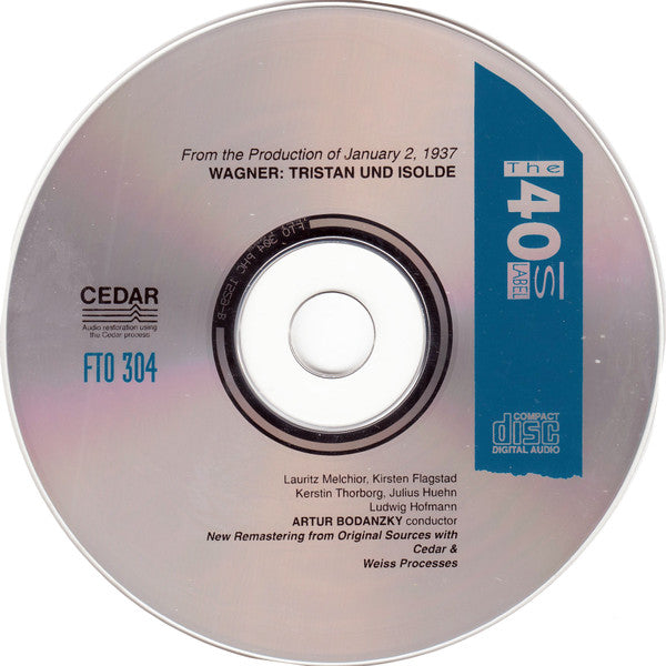 Richard Wagner, Lauritz Melchior, Kirsten Flagstad, Kerstin Thorborg, Ludwig Hofmann : Tristan Und Isolde, 2 January 1937 (3xCD, Mono, RM, CED)