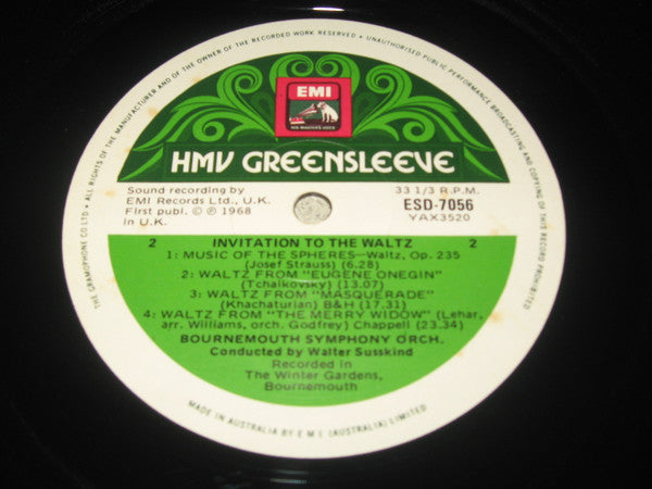 Walter Susskind : Invitation To The Waltz (LP, Album, RE)