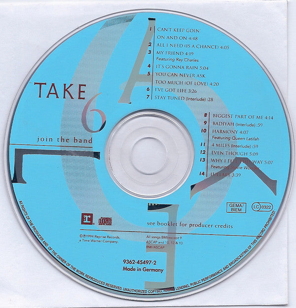 Take 6 : Join The Band (CD, Album)