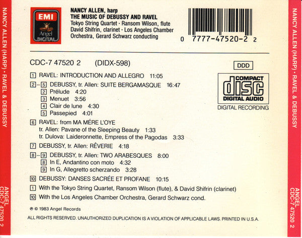 Nancy Allen (2) : Ravel & Debussy (CD, Album, RE)