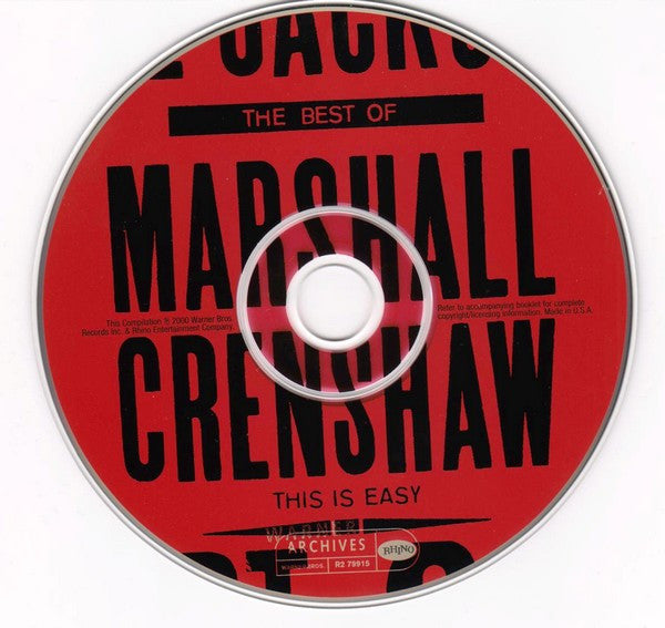 Marshall Crenshaw : This Is Easy: The Best Of Marshall Crenshaw (CD, Comp)