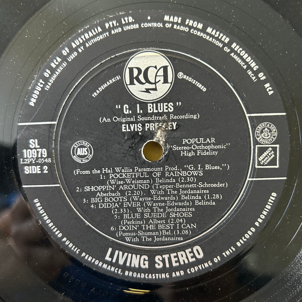Elvis Presley : G.I. Blues (LP, Album)
