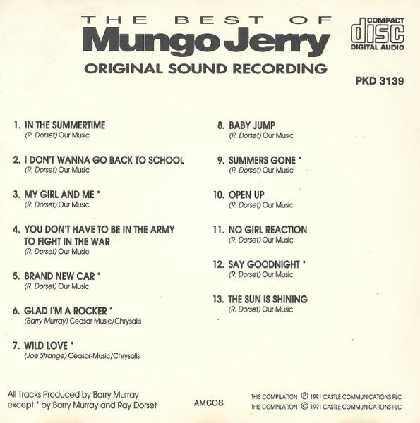 Mungo Jerry : The Best of Mungo Jerry (CD, Comp)