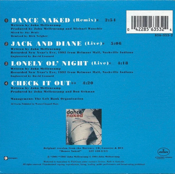 John Mellencamp* : Dance Naked (CD, Maxi)