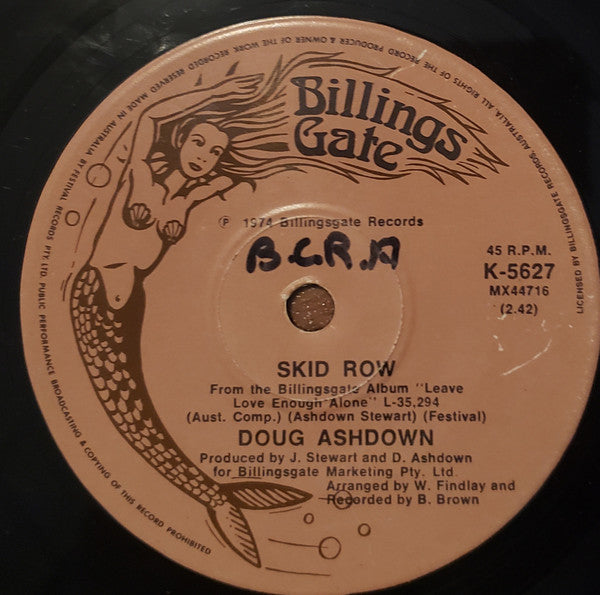 Doug Ashdown : Winter In America (Leave Love Enough Alone) / Skid Row (7", Single)