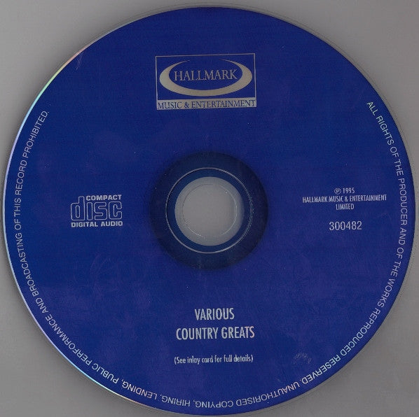 Various : Country Greats (CD, Comp)