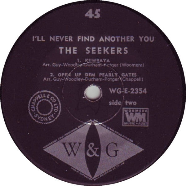 The Seekers : I'll Never Find Another You (7", EP)