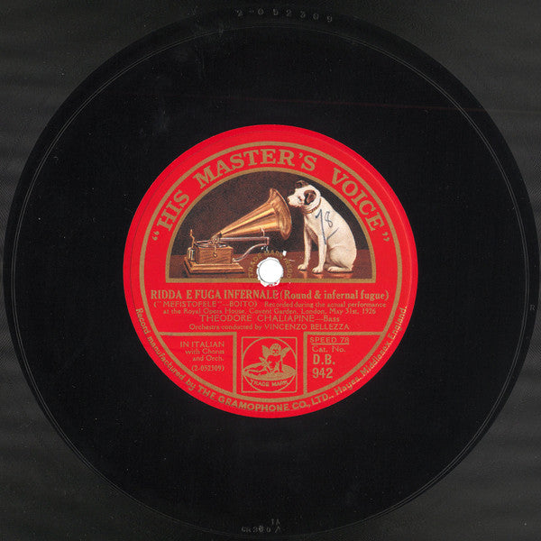 Theodore Chaliapine* : Son Lo Spirito Che Nega / Ridda E Fuga Infernale (Shellac, 12")