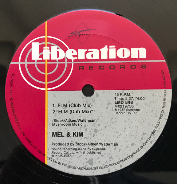 Mel & Kim : F. L. M. (12", Single)