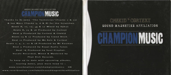 Chekid . Cortext : Champion Music (CD, Album)