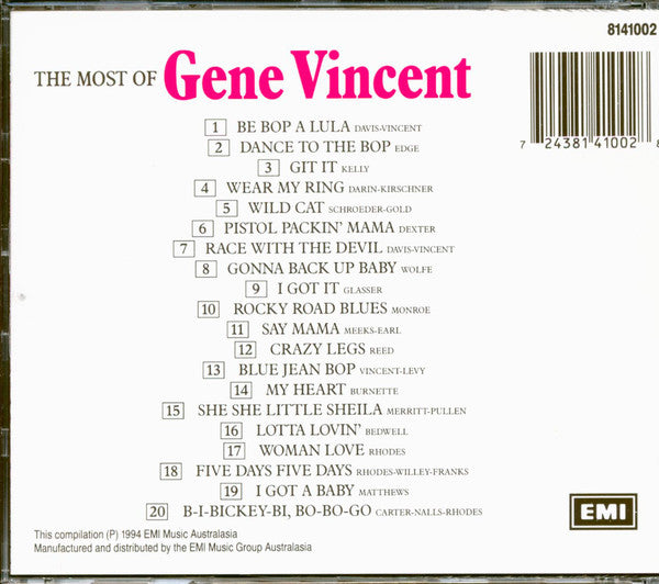 Gene Vincent : The Most Of Gene Vincent (CD, Comp)