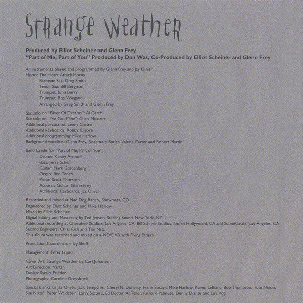 Glenn Frey : Strange Weather (CD, Album)