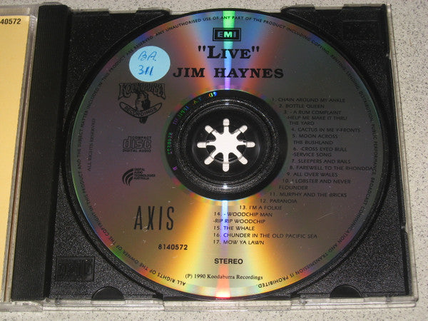 Jim Haynes (4) With Johnny Spillane : Jim Haynes Live (CD, Album)