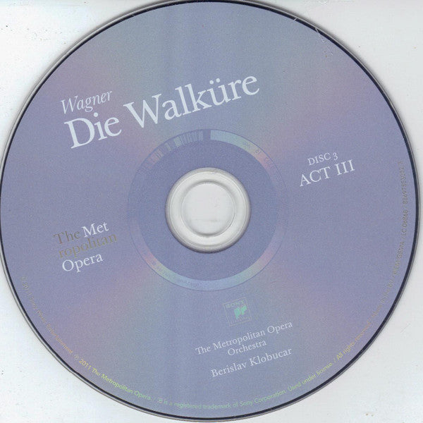 Richard Wagner, Birgit Nilsson, Leonie Rysanek, Christa Ludwig, Jon Vickers, The Metropolitan Opera House Orchestra, Berislav Klobučar : Die Walküre (3xCD, Album)