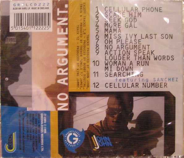 Bounty Killer : No Argument. (CD, Album)