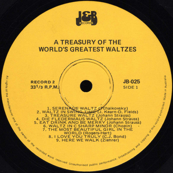 Various : A Treasury Of The World's Greatest Waltzes (2xLP, Comp)
