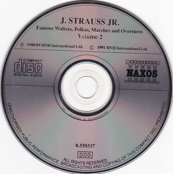 Johann Strauss Jr. : Famous Waltzes, Polkas, Marches And Overtures = Beliebte Walzer, Polkas, Märsche Und Ouvertüren = Valses, Polkas, Et Ouvertures Célèbres, Volume 2 (CD, Comp, RE)