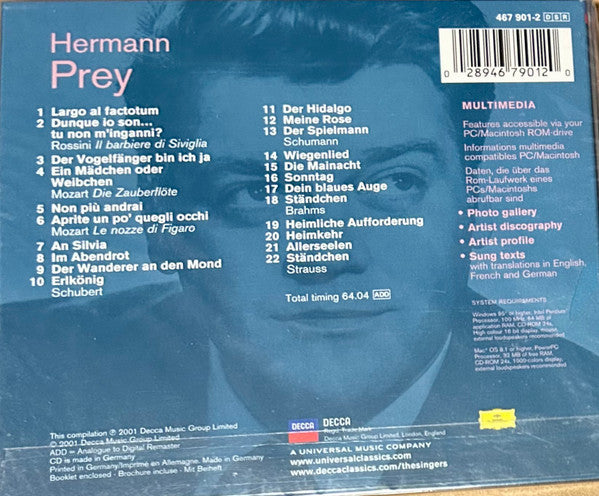 Hermann Prey : Hermann Prey (CD, Comp, Enh, RM)