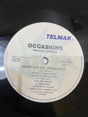 Various : Occasions Music For The Living Room (LP, Album, Comp)
